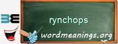 WordMeaning blackboard for rynchops